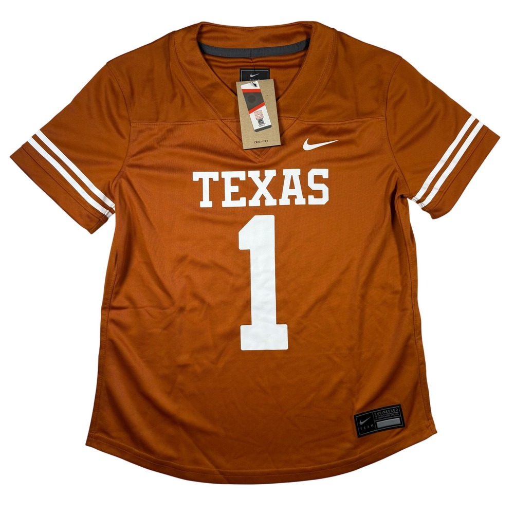 Nike Texas Longhorns #1 Womens Game Jersey Texas Orange Small NWT DriFit